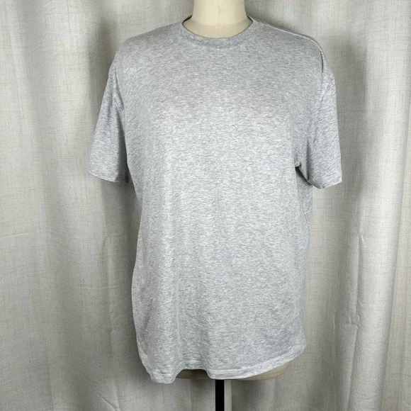 Skims Boyfriend Fit TShirt Heathered Gray Crewneck Women's XL Minimalist - Picture 1 of 8